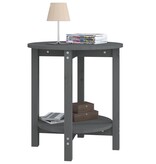 VidaXL Salontafel Ø 55x60 cm massief grenenhout grijs