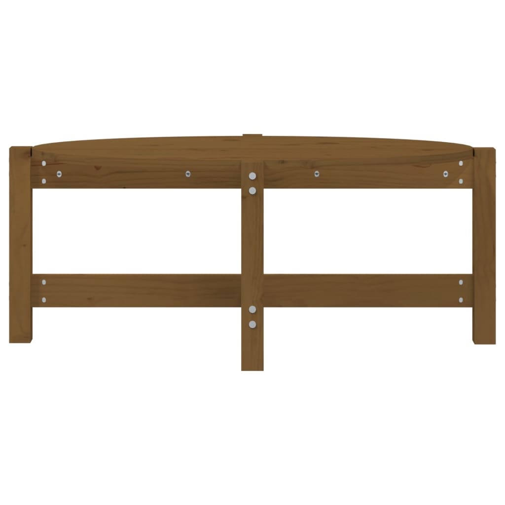 VidaXL Salontafel 87x48x35 cm massief grenenhout honingbruin