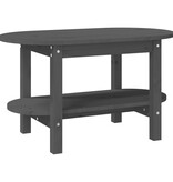 VidaXL Salontafel 80x45x45 cm massief grenenhout grijs