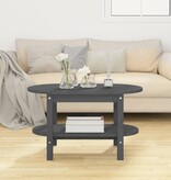 VidaXL Salontafel 80x45x45 cm massief grenenhout grijs