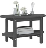 VidaXL Salontafel 80x45x45 cm massief grenenhout grijs