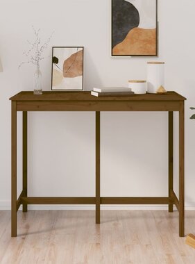 VidaXL Bartafel 140x80x110 cm massief grenenhout honingbruin