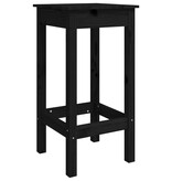 VidaXL Barstoelen 2 st 40x40x78 cm massief grenenhout zwart