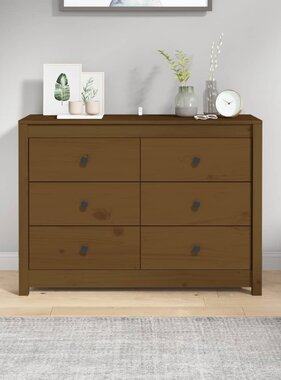 VidaXL Dressoir 100x40x72 cm massief grenenhout honingbruin