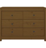 VidaXL Dressoir 100x40x72 cm massief grenenhout honingbruin