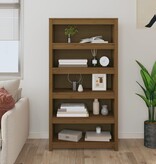 VidaXL Boekenkast 80x35x154 cm massief grenenhout honingbruin