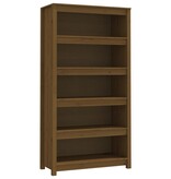 VidaXL Boekenkast 80x35x154 cm massief grenenhout honingbruin