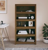 VidaXL Boekenkast 80x35x154 cm massief grenenhout honingbruin