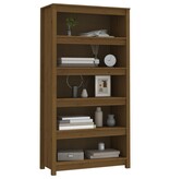 VidaXL Boekenkast 80x35x154 cm massief grenenhout honingbruin
