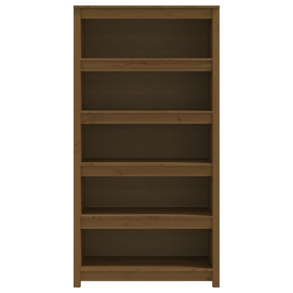 VidaXL Boekenkast 80x35x154 cm massief grenenhout honingbruin