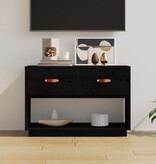 VidaXL Tv-meubel 90x40x60 cm massief grenenhout zwart