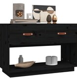 VidaXL Tv-meubel 90x40x60 cm massief grenenhout zwart