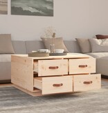 VidaXL Salontafel 80x80x45 cm massief grenenhout