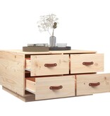 VidaXL Salontafel 80x80x45 cm massief grenenhout