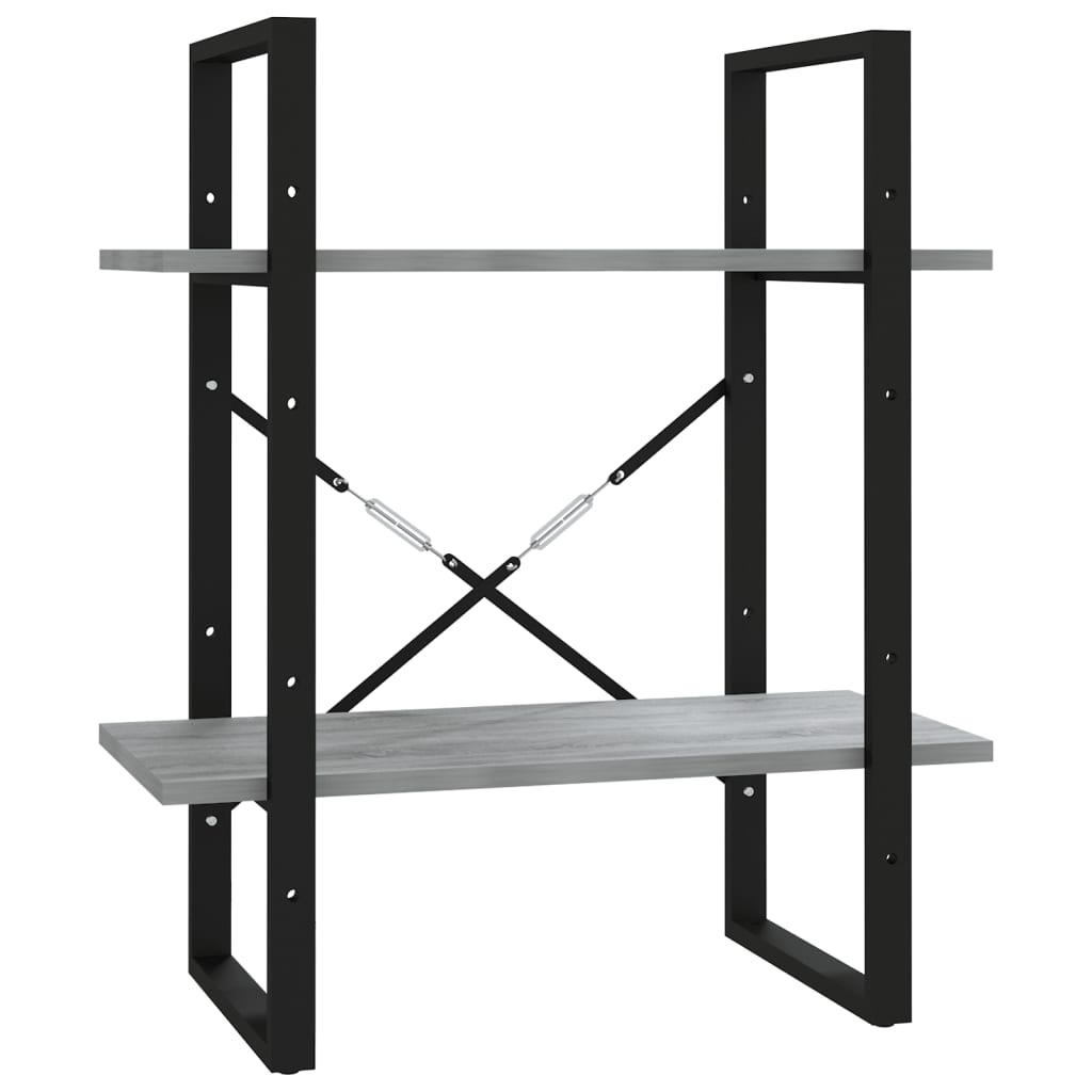 VidaXL Boekenkast 60x30x70 cm bewerkt hout grijs sonoma eikenkleurig