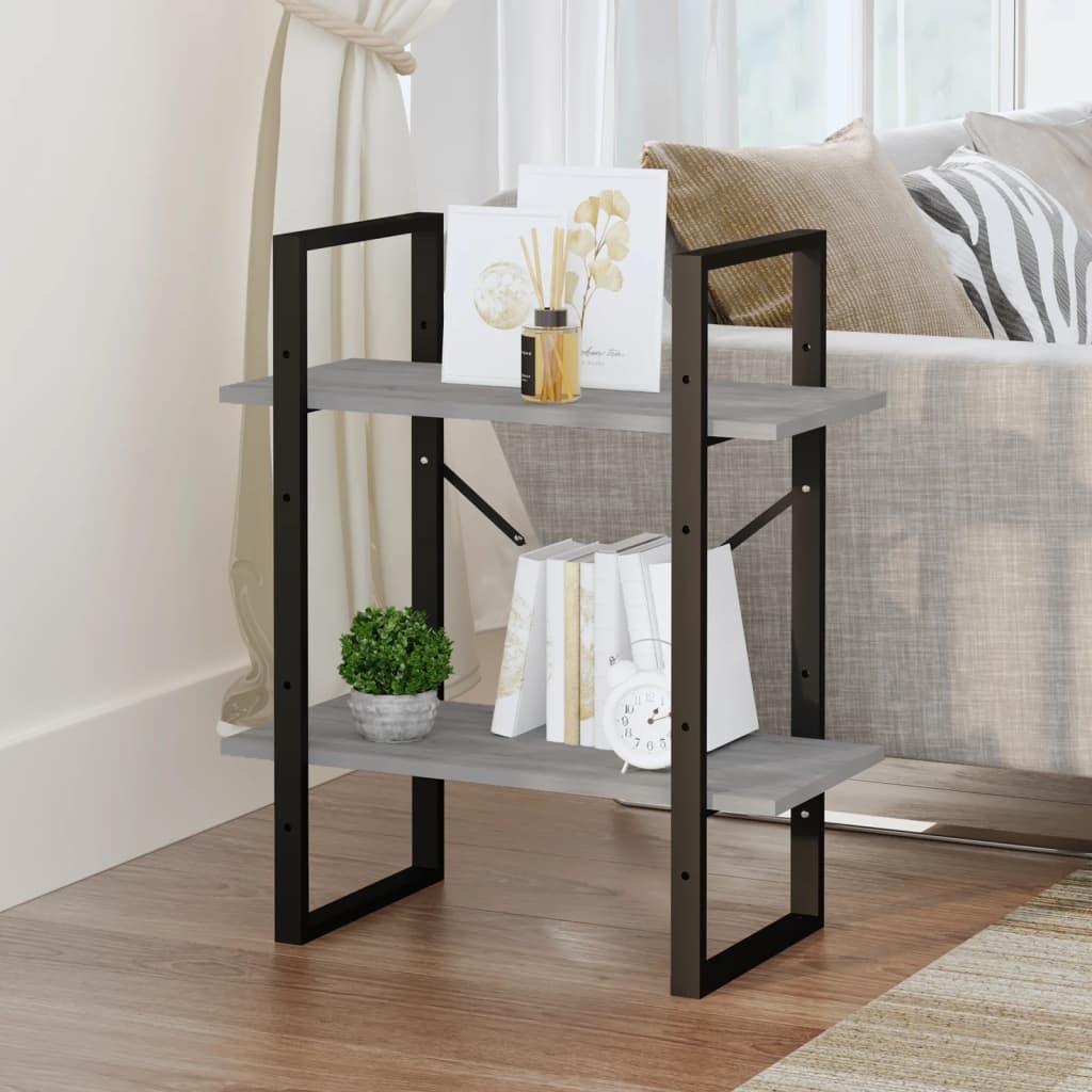 VidaXL Boekenkast 60x30x70 cm bewerkt hout grijs sonoma eikenkleurig