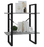 VidaXL Boekenkast 60x30x70 cm bewerkt hout grijs sonoma eikenkleurig