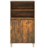 VidaXL Hoge kast 60x36x110 cm bewerkt hout gerookt eikenkleurig