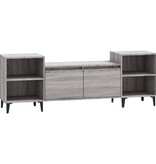 VidaXL Tv-meubel 160x35x55 cm bewerkt hout grijs sonoma eikenkleurig