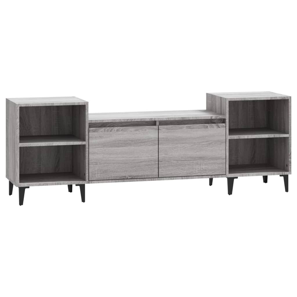 VidaXL Tv-meubel 160x35x55 cm bewerkt hout grijs sonoma eikenkleurig