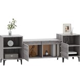 VidaXL Tv-meubel 160x35x55 cm bewerkt hout grijs sonoma eikenkleurig