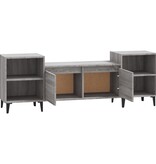 VidaXL Tv-meubel 160x35x55 cm bewerkt hout grijs sonoma eikenkleurig