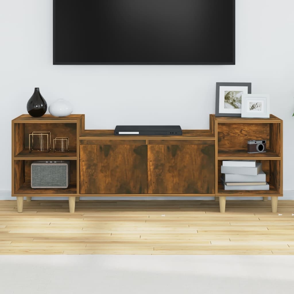 VidaXL Tv-meubel 160x35x55 cm bewerkt hout gerookt eikenkleurig