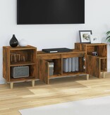 VidaXL Tv-meubel 160x35x55 cm bewerkt hout gerookt eikenkleurig