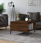 VidaXL Salontafel 55x55x36,5 cm bewerkt hout bruin eikenkleur