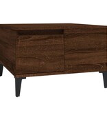 VidaXL Salontafel 55x55x36,5 cm bewerkt hout bruin eikenkleur