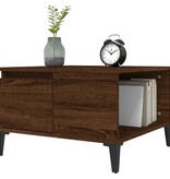 VidaXL Salontafel 55x55x36,5 cm bewerkt hout bruin eikenkleur