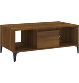 VidaXL Salontafel 90x50x36,5 cm bewerkt hout bruin eikenkleur