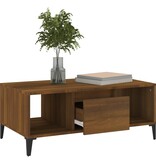 VidaXL Salontafel 90x50x36,5 cm bewerkt hout bruin eikenkleur