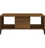 VidaXL Salontafel 90x50x36,5 cm bewerkt hout bruin eikenkleur