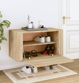 VidaXL Wandschoenenkast 70x35x38 cm bewerkt hout sonoma eiken