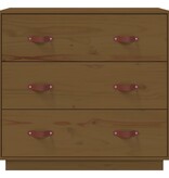 VidaXL Dressoir 80x40x75 cm massief grenenhout honingbruin