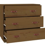 VidaXL Dressoir 80x40x75 cm massief grenenhout honingbruin