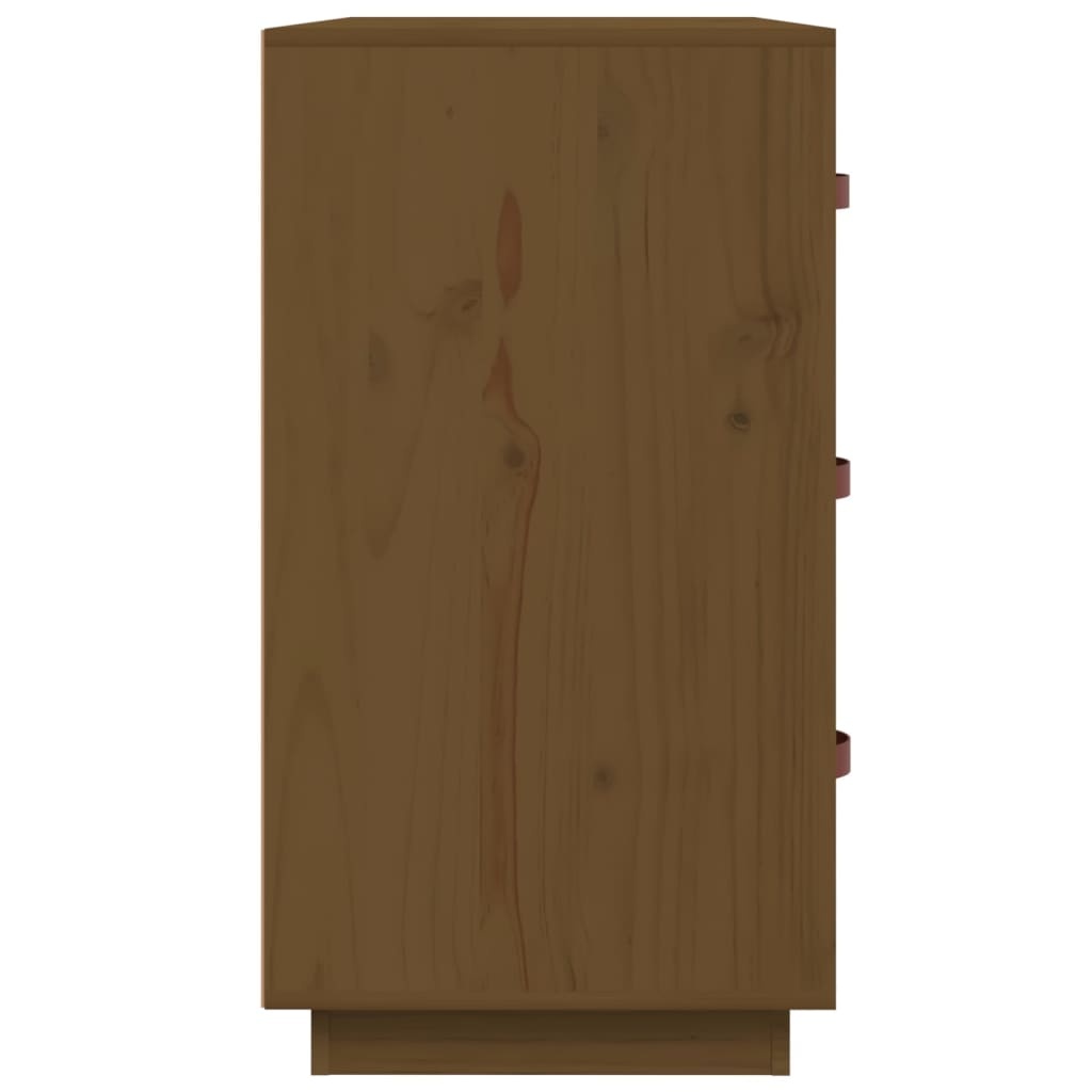 VidaXL Dressoir 80x40x75 cm massief grenenhout honingbruin