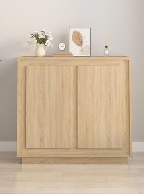 VidaXL Dressoir 80x34x75 cm bewerkt hout sonoma eikenkleurig