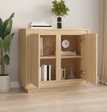 VidaXL Dressoir 80x34x75 cm bewerkt hout sonoma eikenkleurig