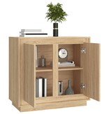 VidaXL Dressoir 80x34x75 cm bewerkt hout sonoma eikenkleurig