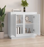 VidaXL Dressoir 80x34x75 cm bewerkt hout hoogglans wit