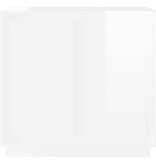 VidaXL Dressoir 80x34x75 cm bewerkt hout hoogglans wit