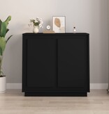VidaXL Dressoir 80x34x75 cm bewerkt hout zwart