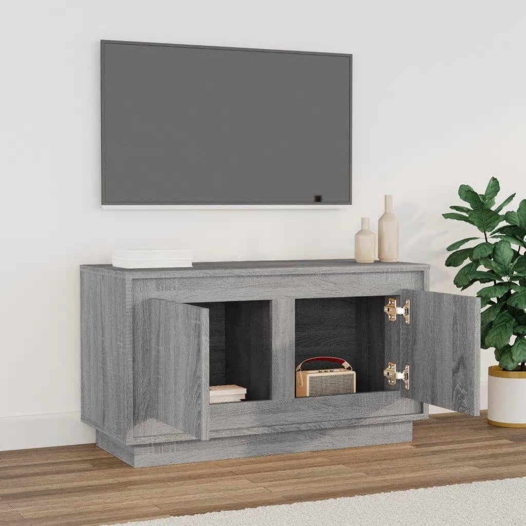 VidaXL Tv-meubel 80x35x45 cm bewerkt hout grijs sonoma eikenkleurig