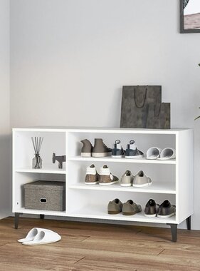 VidaXL Schoenenkast 102x36x60 cm bewerkt hout wit