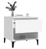 VidaXL Bijzettafel 50x46x50 cm bewerkt hout wit