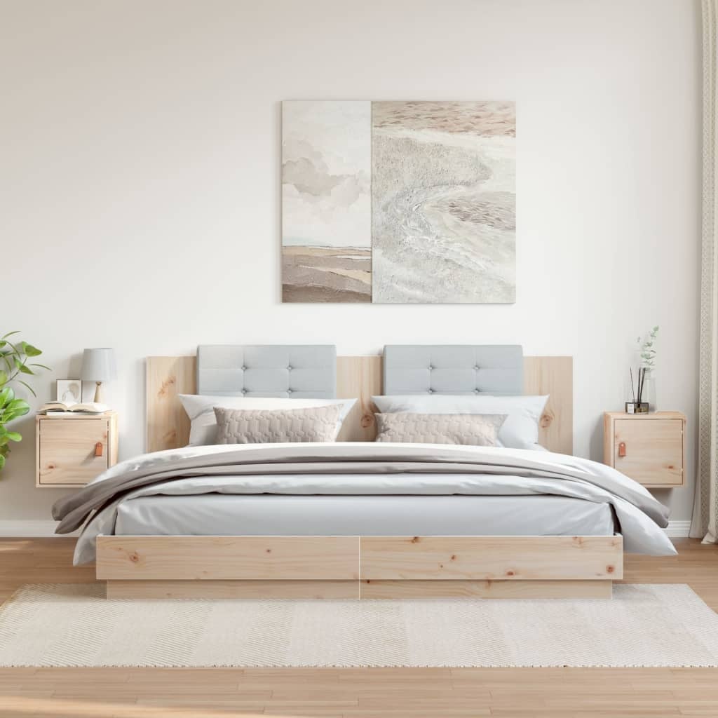 VidaXL Wandkasten 2 st 31,5x30x30 cm massief grenenhout