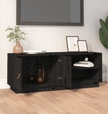 VidaXL Tv-meubel 105x34x40 cm massief grenenhout zwart