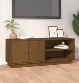 VidaXL Tv-meubel 105x34x40 cm massief grenenhout honingbruin